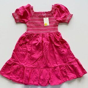 NWT Mini Boden Girl Shirred Holiday Dress 6-7 Years